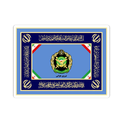 Flag of the Islamic Republic of Iran Air Force of Army (Iran) STICKER Vinyl Kiss-Cut Decal 4 Inch White - The Sticker Space