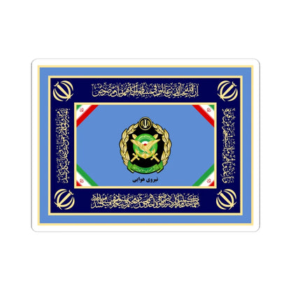 Flag of the Islamic Republic of Iran Air Force of Army (Iran) STICKER Vinyl Kiss-Cut Decal 6 Inch White - The Sticker Space