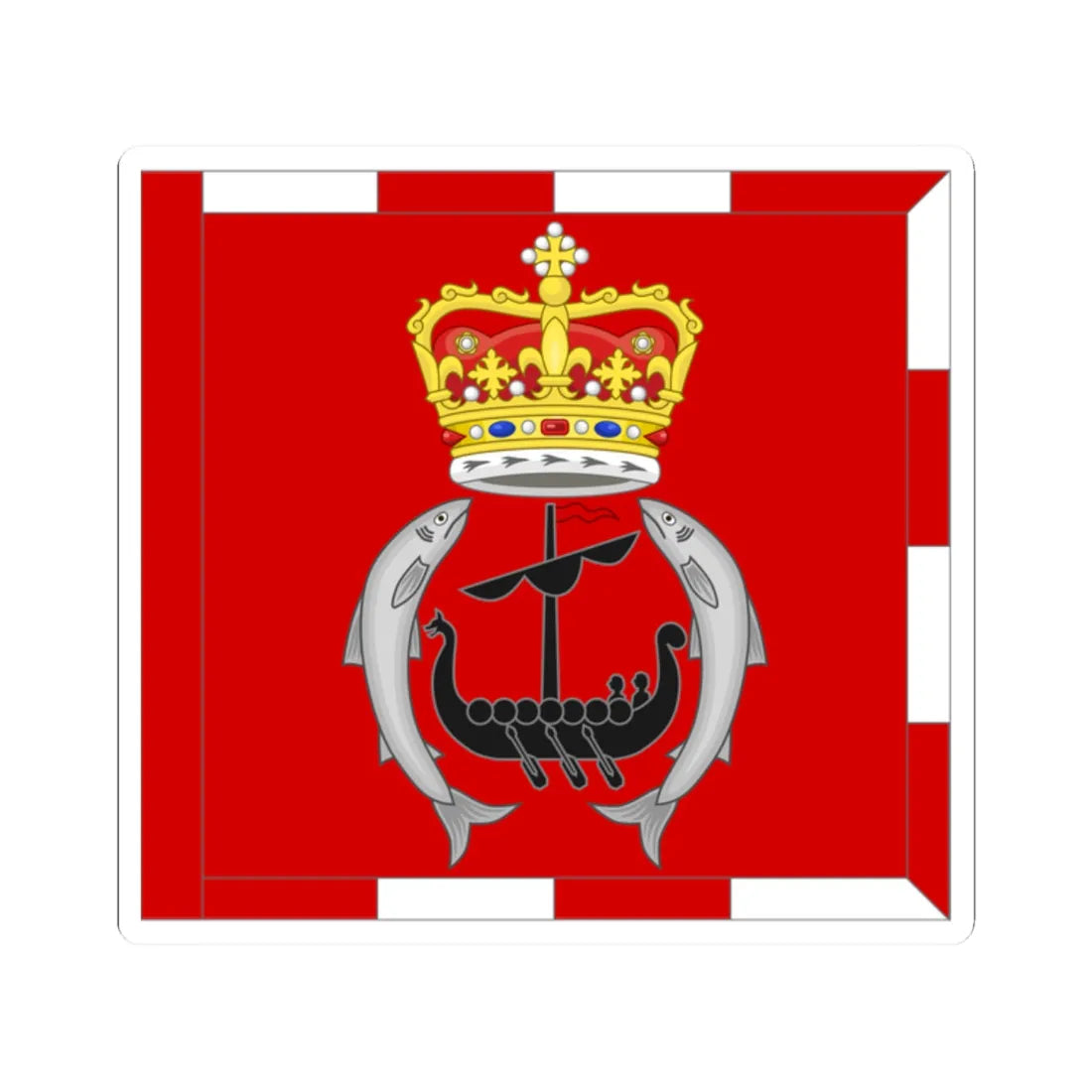Flag of the Islay Herald Extraordinary (Scotland) STICKER Vinyl Kiss-Cut Decal 2 Inch White - The Sticker Space