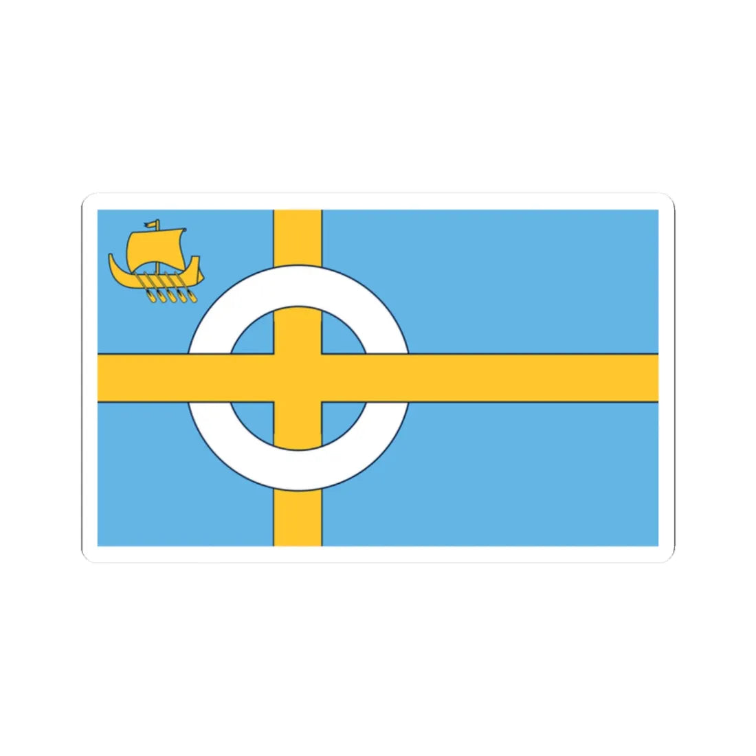 Flag of the Isle of Skye (Scotland) STICKER Vinyl Kiss-Cut Decal 2 Inch White - The Sticker Space