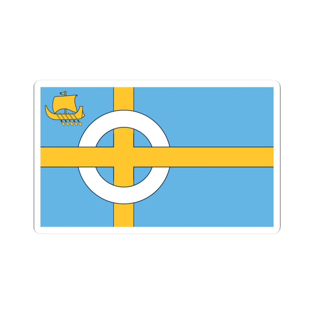 Flag of the Isle of Skye (Scotland) STICKER Vinyl Kiss-Cut Decal 3 Inch White - The Sticker Space