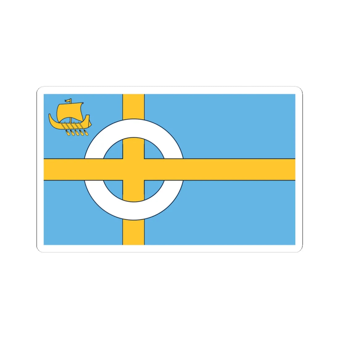 Flag of the Isle of Skye (Scotland) STICKER Vinyl Kiss-Cut Decal 4 Inch White - The Sticker Space