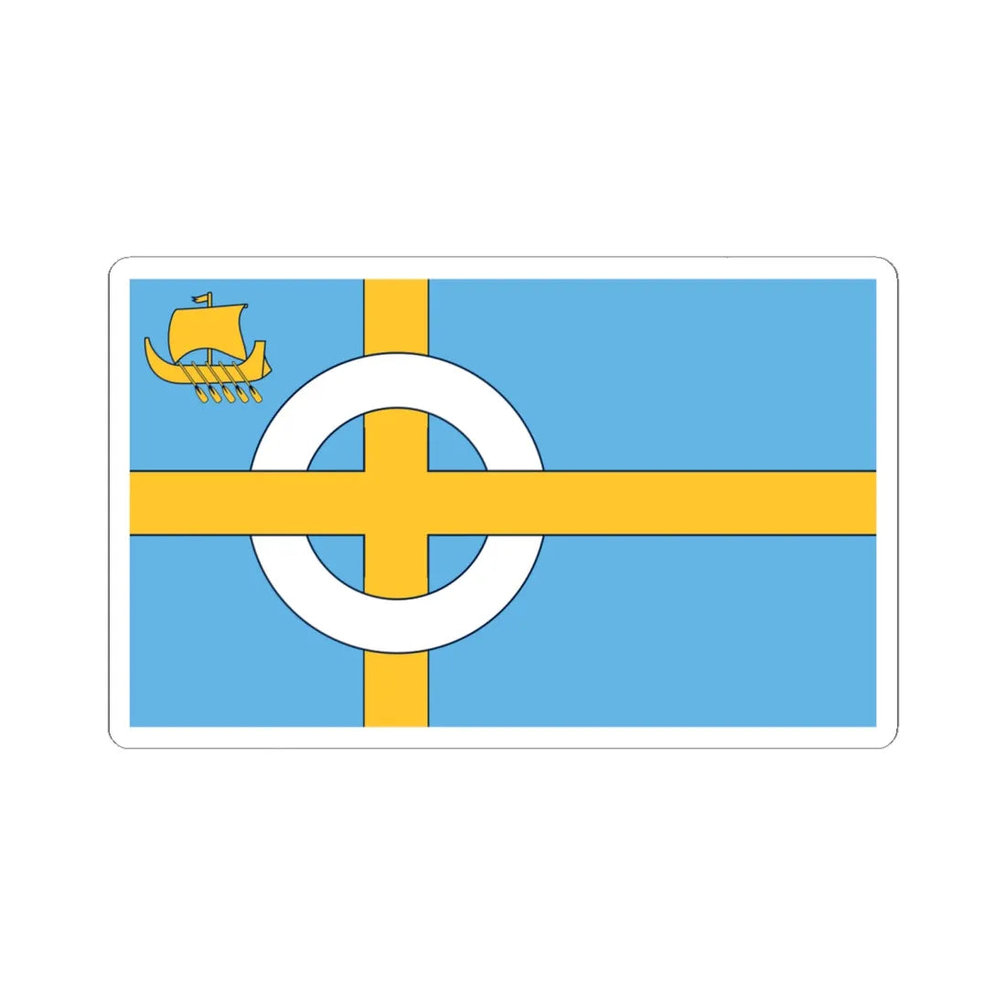 Flag of the Isle of Skye (Scotland) STICKER Vinyl Kiss-Cut Decal 6 Inch White - The Sticker Space