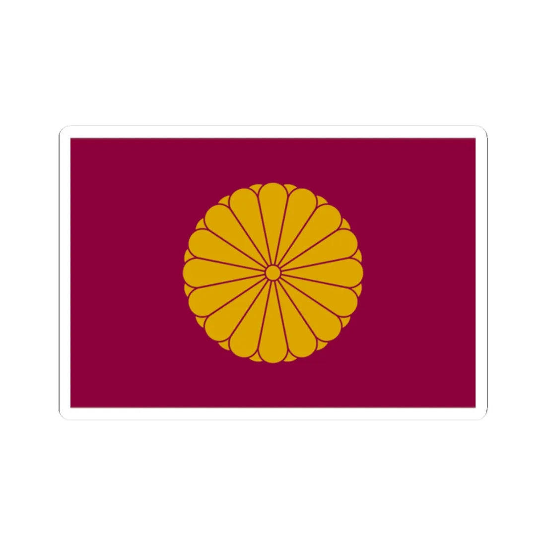 Flag of the Japanese Emperor Emeritus (Japan) (Coat of Arms) STICKER Vinyl Kiss-Cut Decal 2 Inch White - The Sticker Space