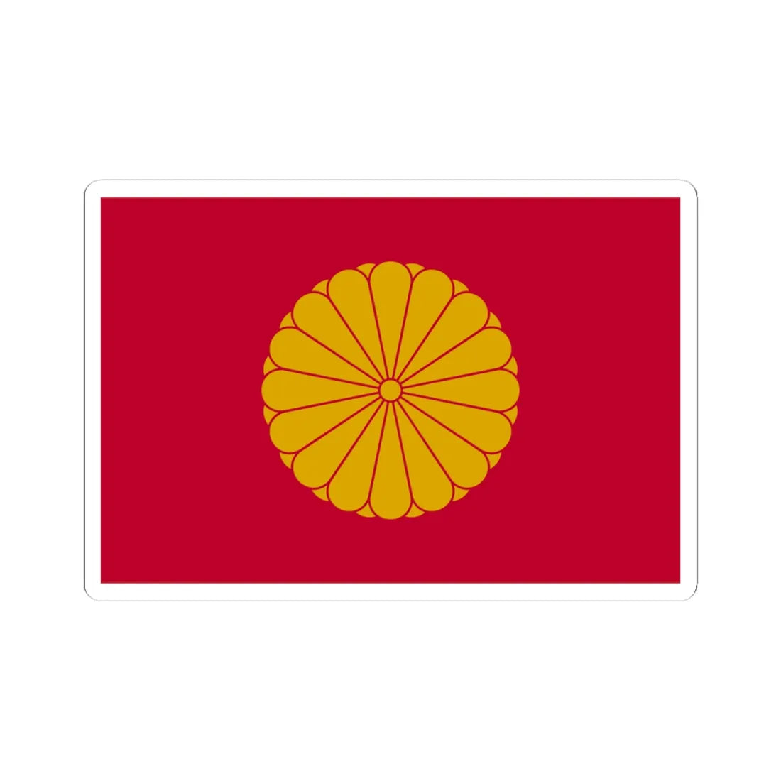 Flag of the Japanese Emperor (Japan) (Coat of Arms) STICKER Vinyl Kiss-Cut Decal 4 Inch White - The Sticker Space