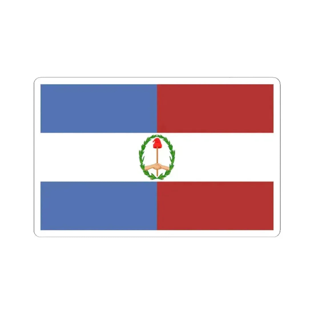 Flag of the Jordanist rebellion 1870s (Argentina) STICKER Vinyl Kiss-Cut Decal 2 Inch White - The Sticker Space