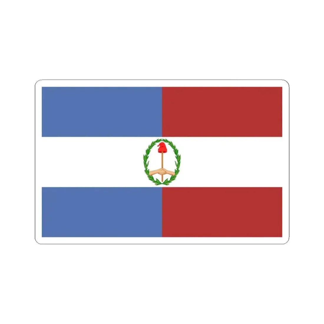 Flag of the Jordanist rebellion 1870s (Argentina) STICKER Vinyl Kiss-Cut Decal 3 Inch White - The Sticker Space