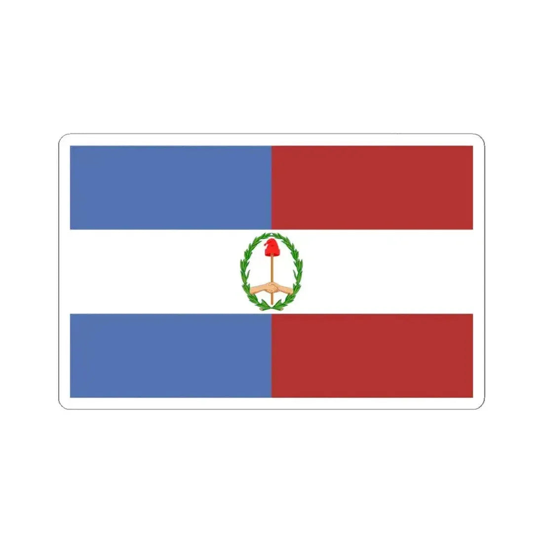 Flag of the Jordanist rebellion 1870s (Argentina) STICKER Vinyl Kiss-Cut Decal 4 Inch White - The Sticker Space