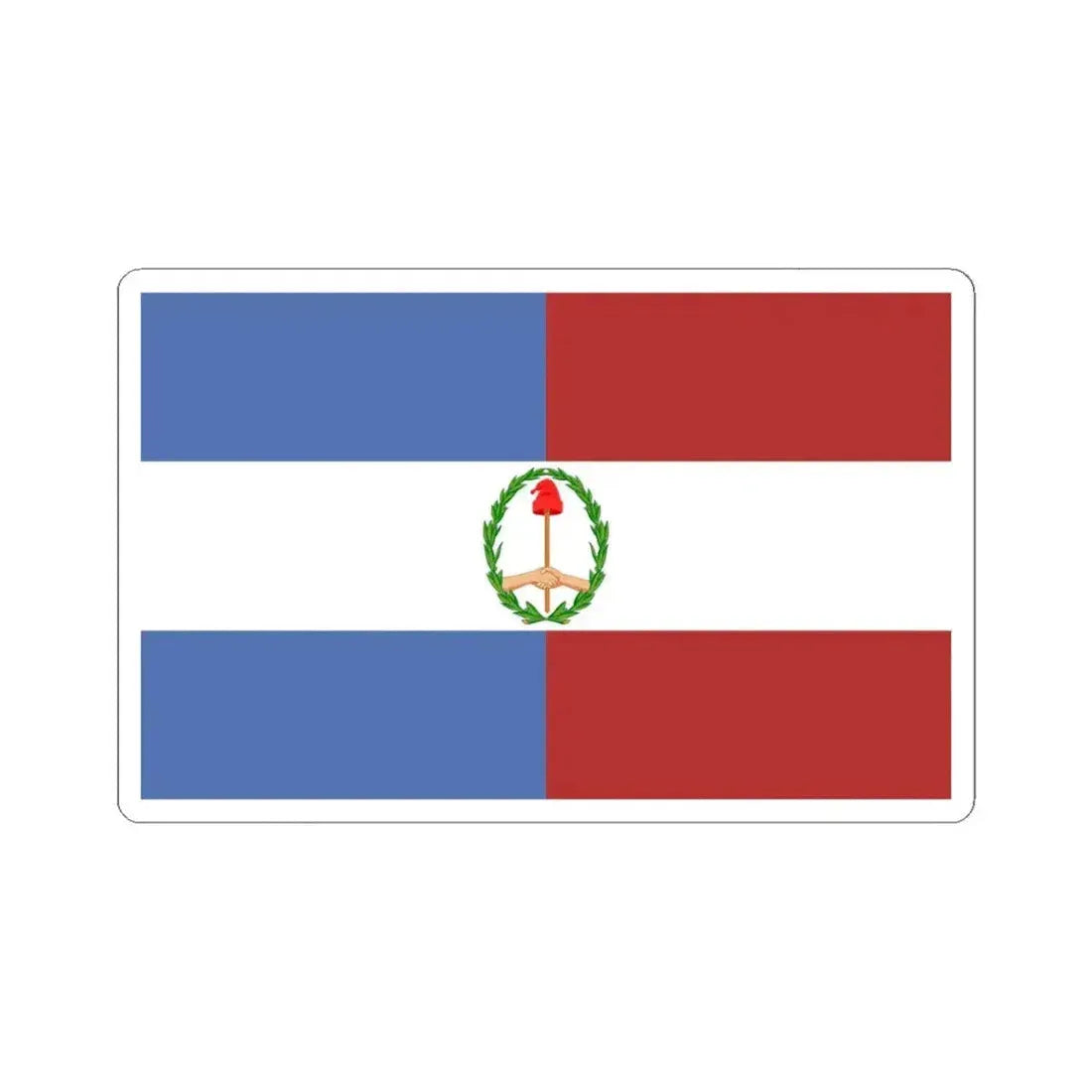 Flag of the Jordanist rebellion 1870s (Argentina) STICKER Vinyl Kiss-Cut Decal 6 Inch White - The Sticker Space