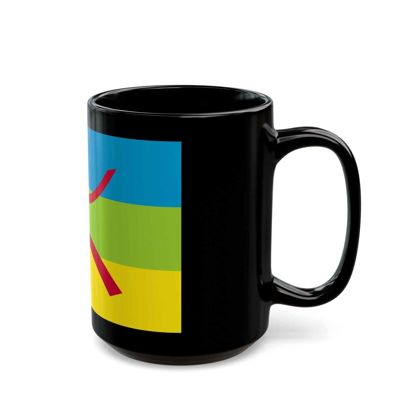 Flag of The Kabyle people Berber flag - Black Coffee Mug-The Sticker Space