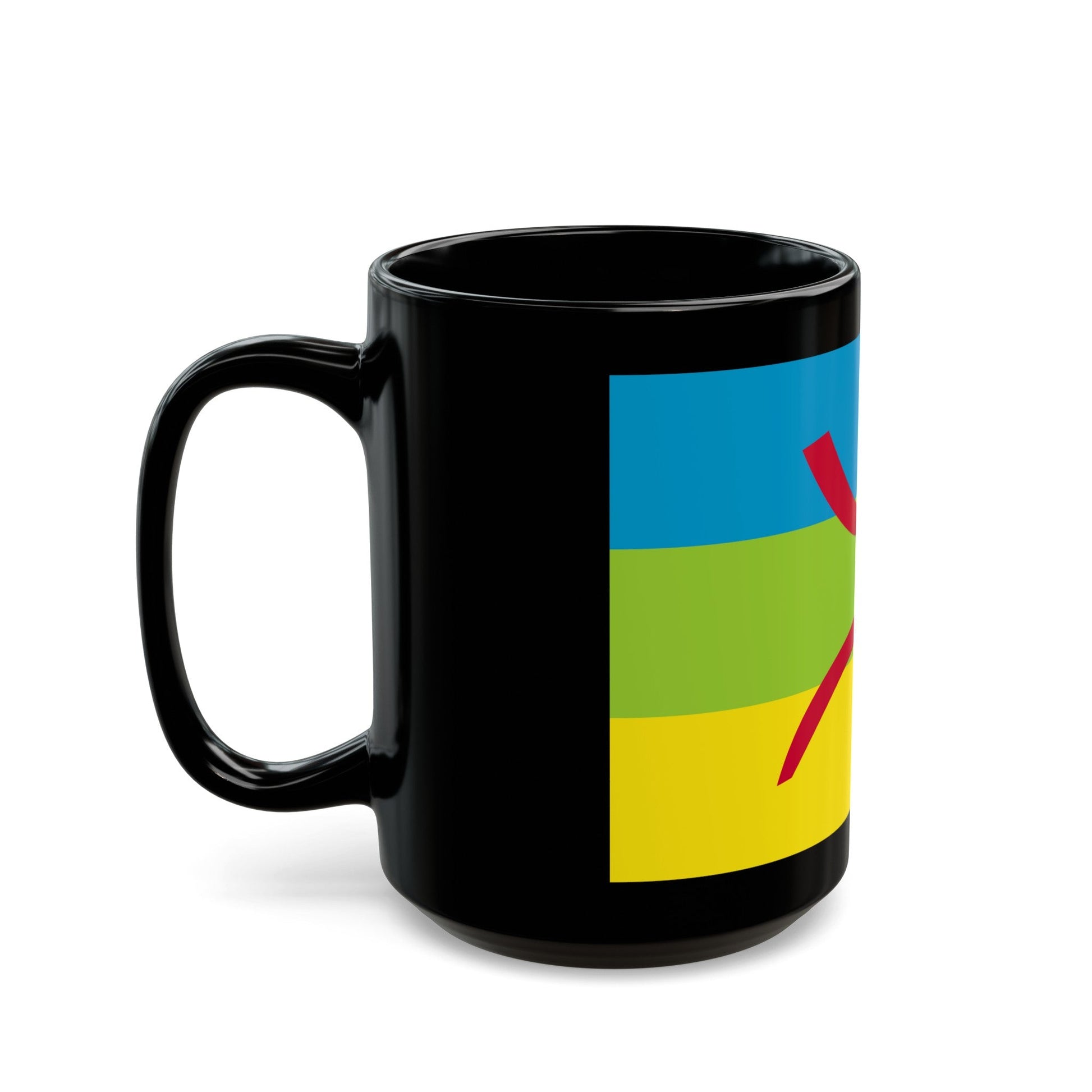 Flag of The Kabyle people Berber flag - Black Coffee Mug-The Sticker Space