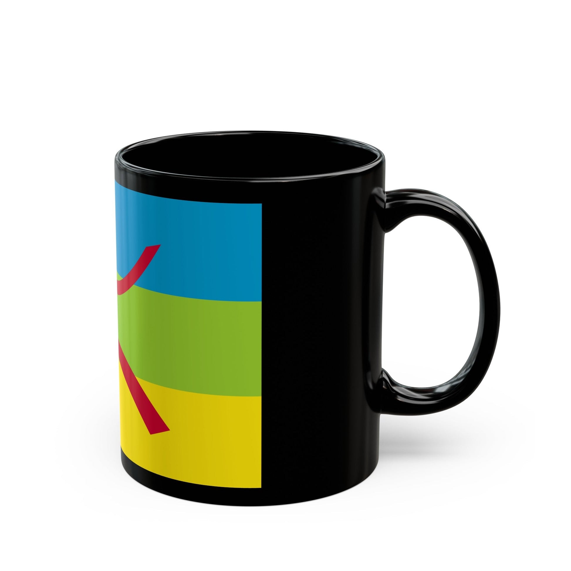 Flag of The Kabyle people Berber flag - Black Coffee Mug-The Sticker Space