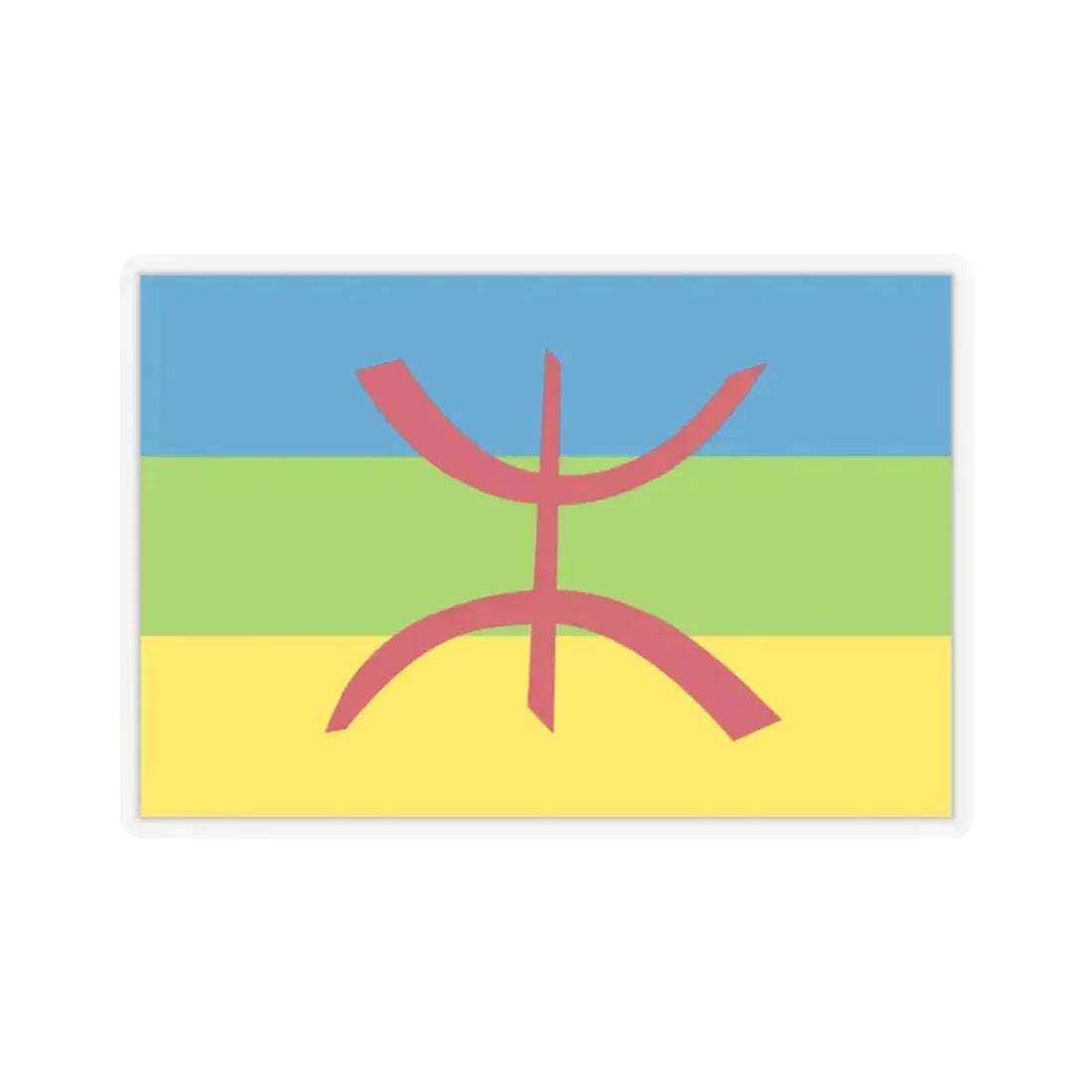 Flag of The Kabyle people Berber flag - STICKER Vinyl Kiss-Cut Decal 2 Inch Transparent - The Sticker Space