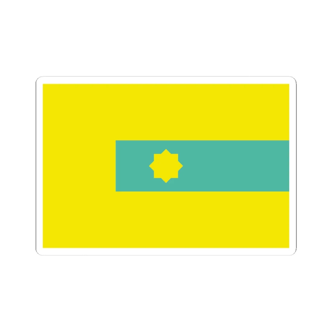 Flag of the Kampar Regency (Indonesia) STICKER Vinyl Kiss-Cut Decal 4 Inch White - The Sticker Space