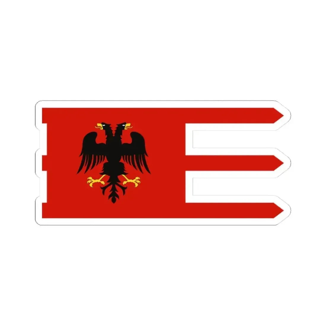 Flag of the Kastrioti principality (Albania) STICKER Vinyl Kiss-Cut Decal 3 Inch White - The Sticker Space