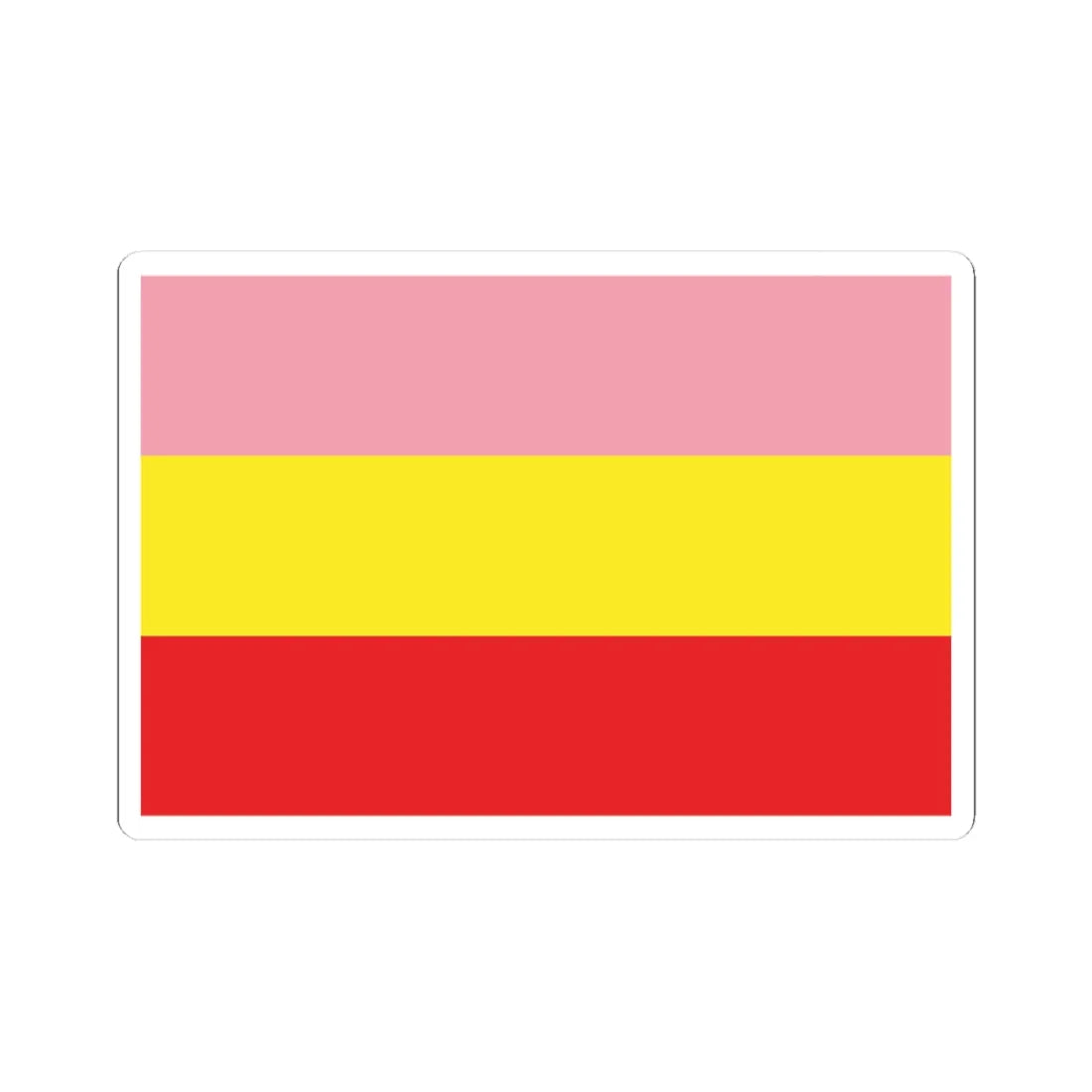 Flag of the Khairagarh Princely State No Coat of Arms (India) STICKER Vinyl Kiss-Cut Decal 3 Inch White - The Sticker Space