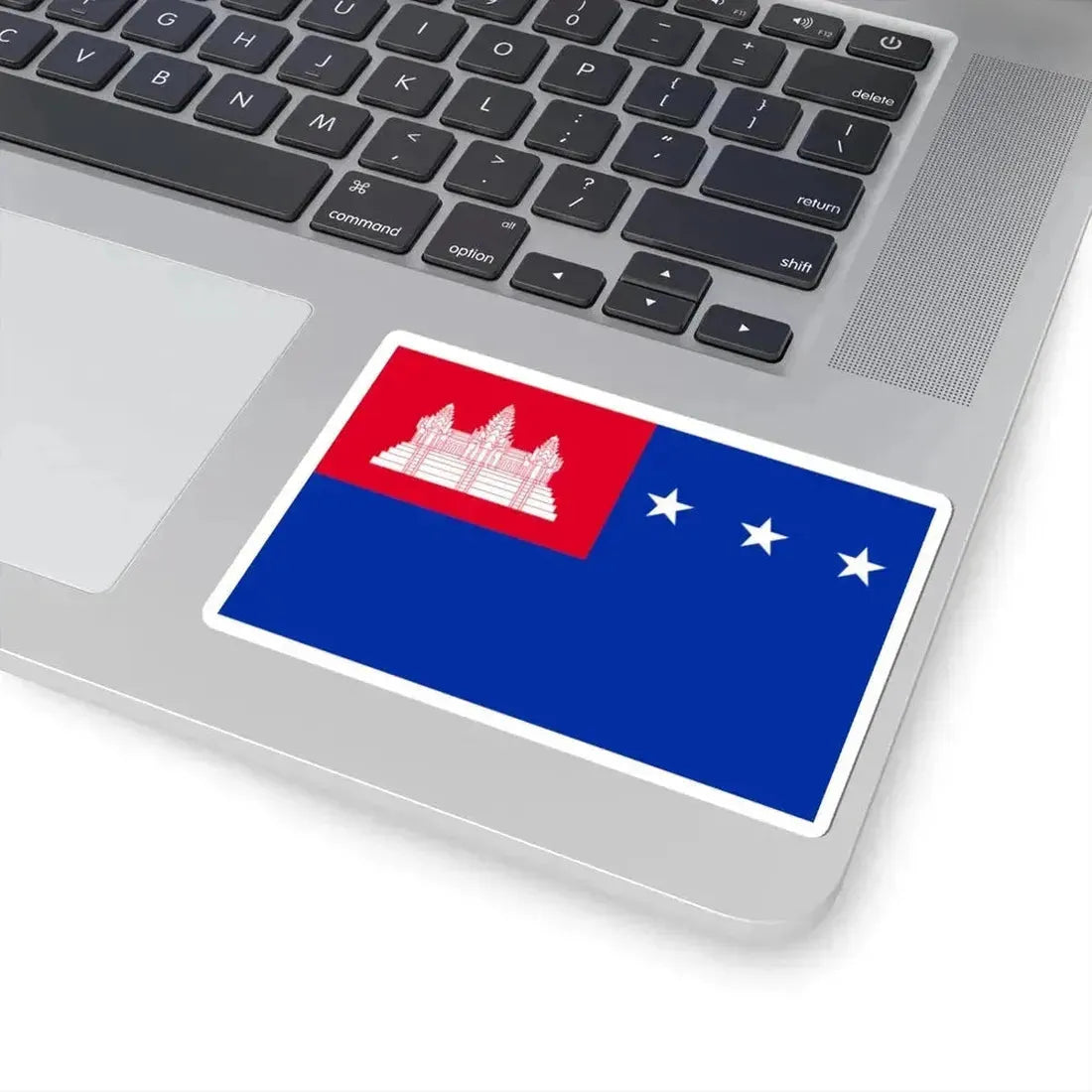 Flag of the Khmer Republic type 2 (Cambodia) STICKER Vinyl Kiss-Cut Decal - The Sticker Space