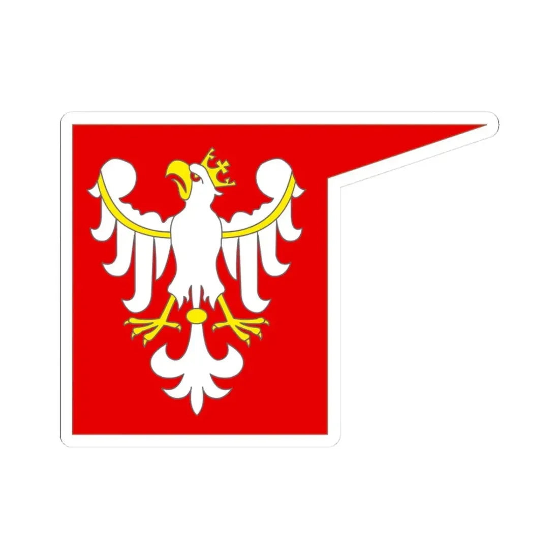 Flag of the Kingdom of Poland (Poland) STICKER Vinyl Kiss-Cut Decal 3 Inch White - The Sticker Space