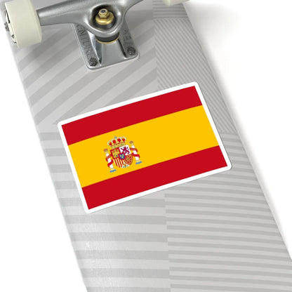 Flag of the Kingdom of Spain Correct Heraldic Coat of Arms (Spain) STICKER Vinyl Kiss-Cut Decal - The Sticker Space