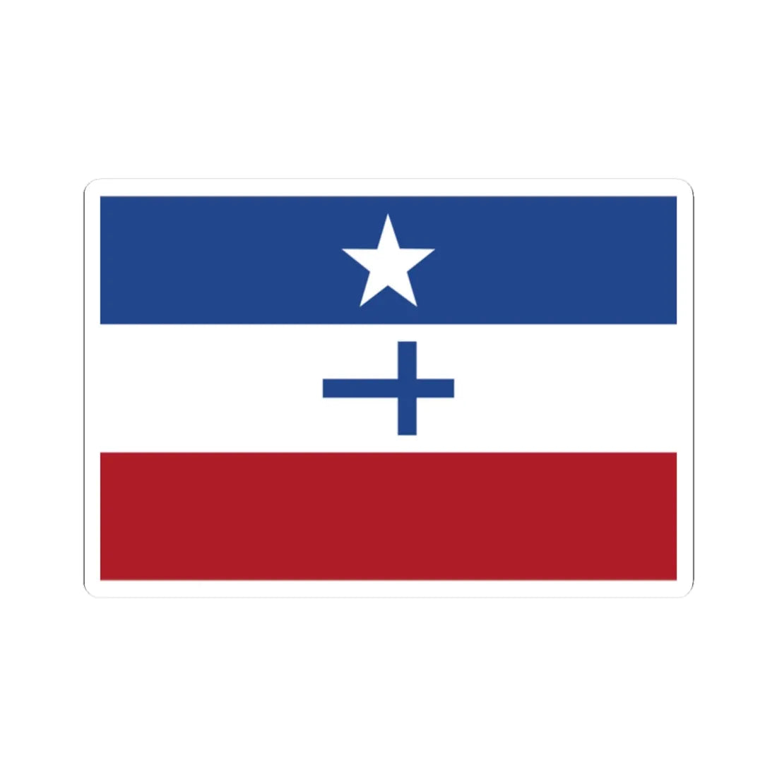 Flag of the Koreri movement (Indonesia) STICKER Vinyl Kiss-Cut Decal 2 Inch White - The Sticker Space