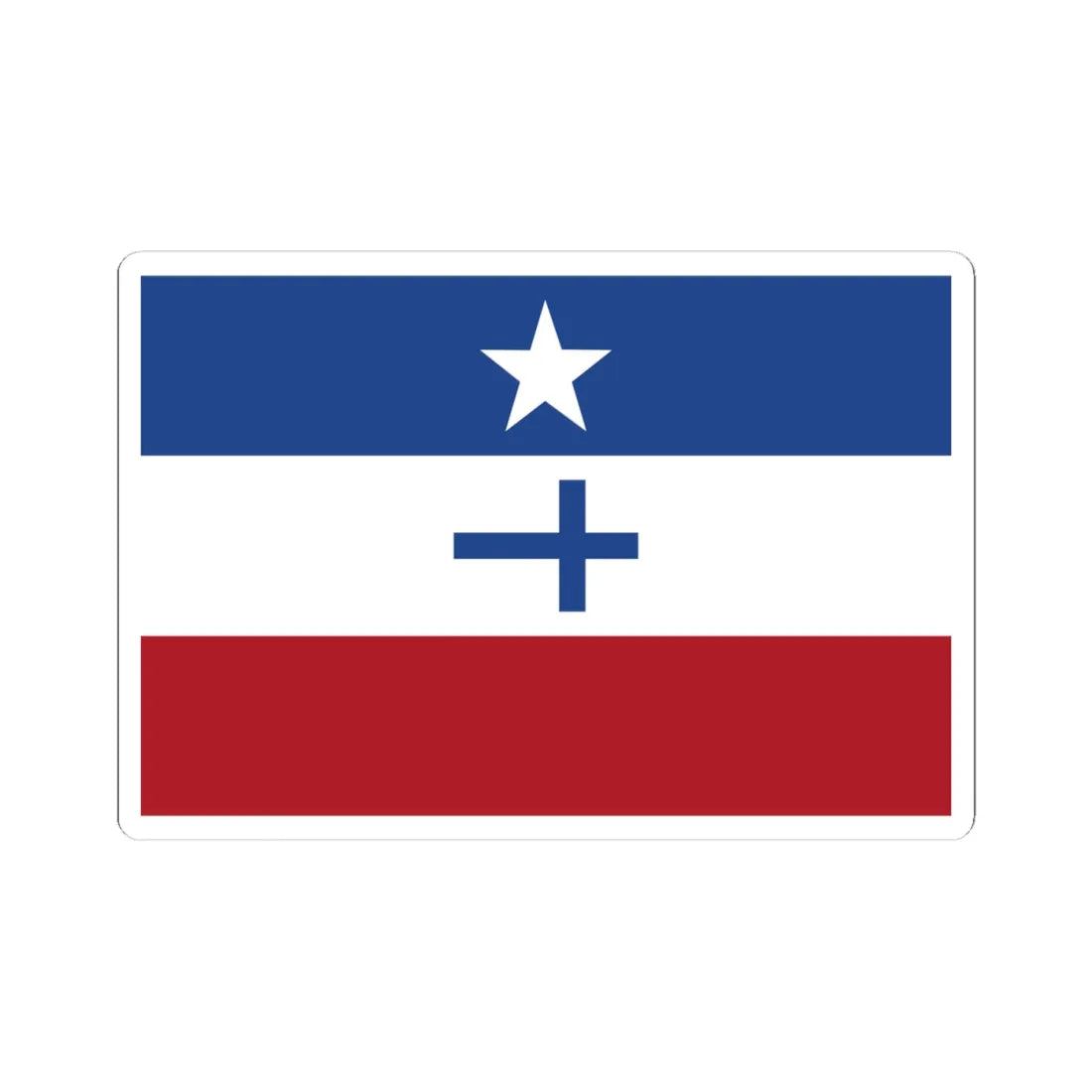 Flag of the Koreri movement (Indonesia) STICKER Vinyl Kiss-Cut Decal 4 Inch White - The Sticker Space