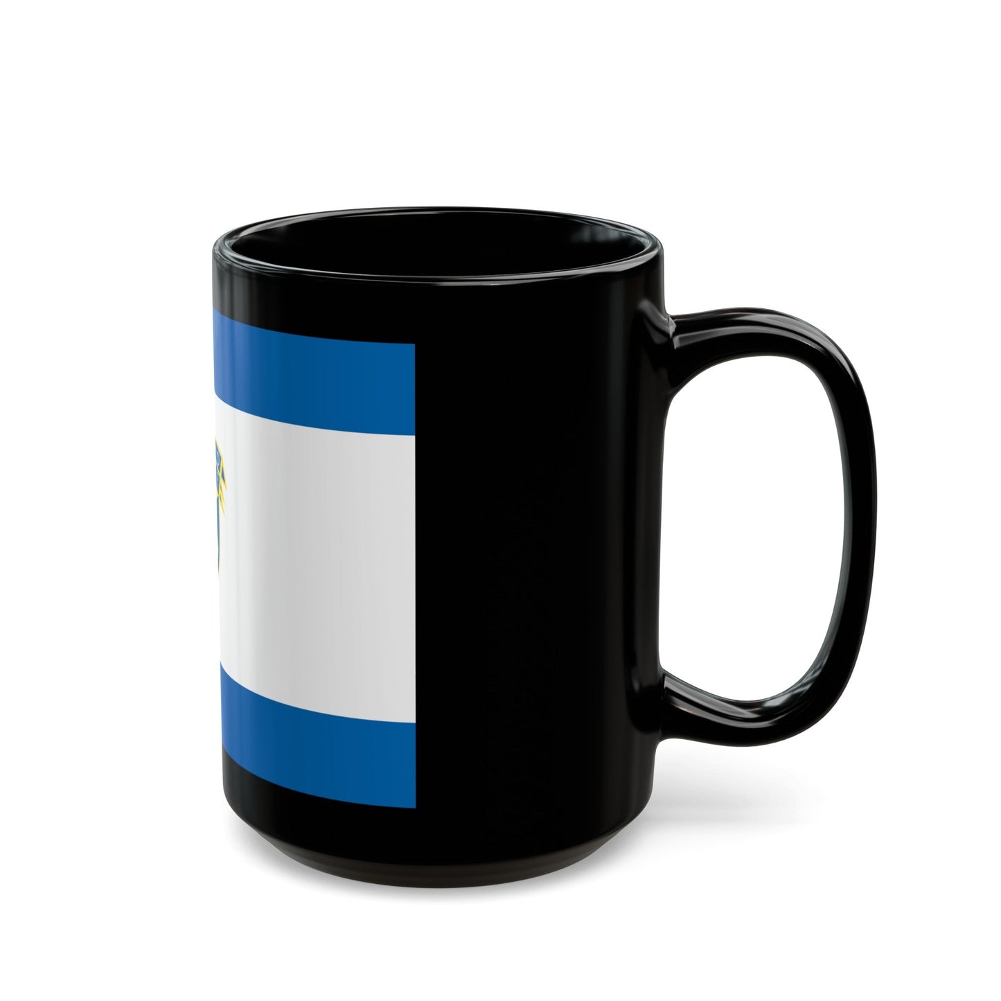 Flag of the Kosovo Police Service - Black Coffee Mug-The Sticker Space