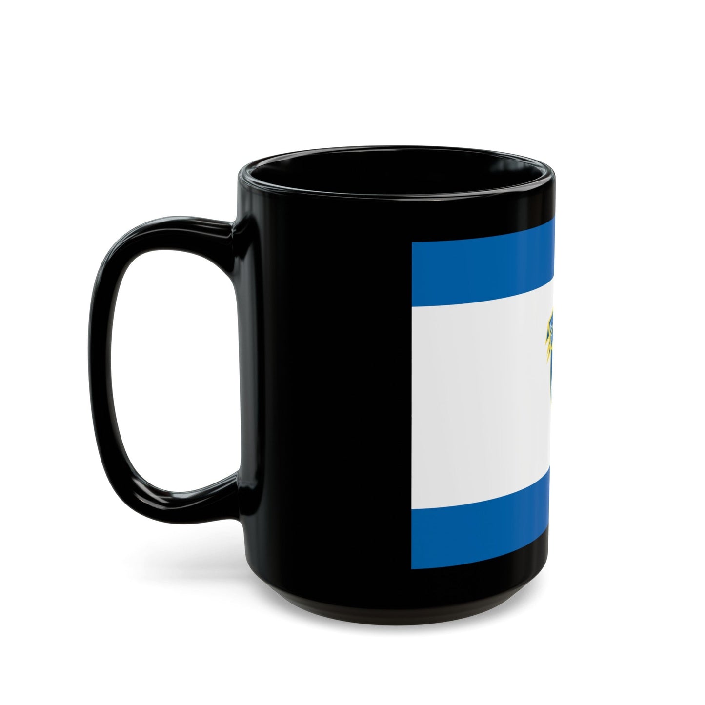 Flag of the Kosovo Police Service - Black Coffee Mug-The Sticker Space