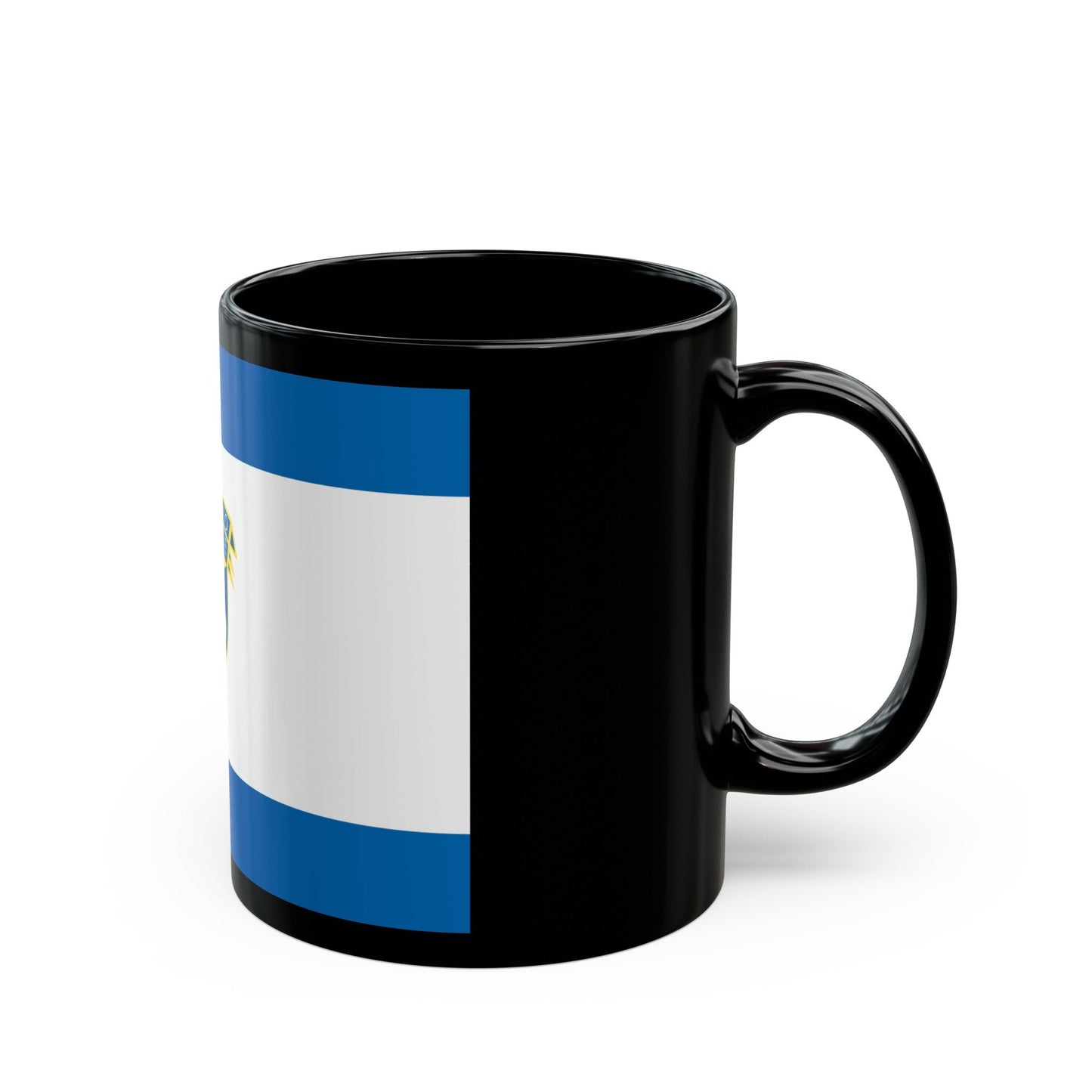 Flag of the Kosovo Police Service - Black Coffee Mug-The Sticker Space