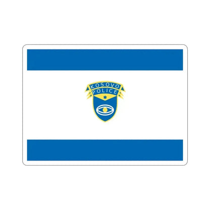 Flag of the Kosovo Police Service STICKER Vinyl Die-Cut Decal 3 Inch - The Sticker Space