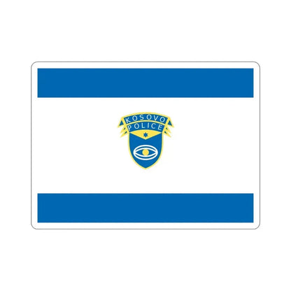 Flag of the Kosovo Police Service STICKER Vinyl Die-Cut Decal 4 Inch - The Sticker Space
