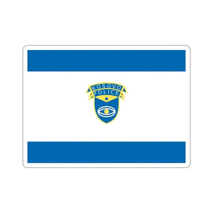 Flag of the Kosovo Police Service STICKER Vinyl Die-Cut Decal 6 Inch - The Sticker Space