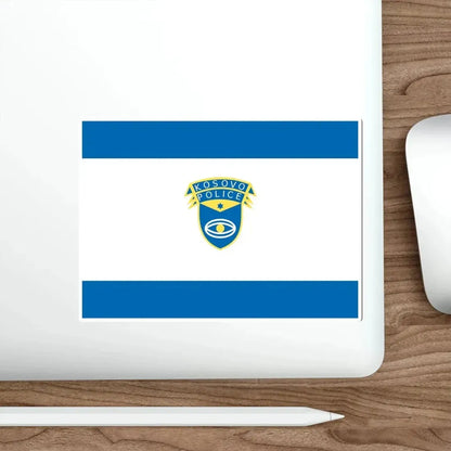 Flag of the Kosovo Police Service STICKER Vinyl Die-Cut Decal - The Sticker Space