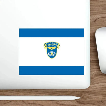 Flag of the Kosovo Police Service STICKER Vinyl Die-Cut Decal - The Sticker Space