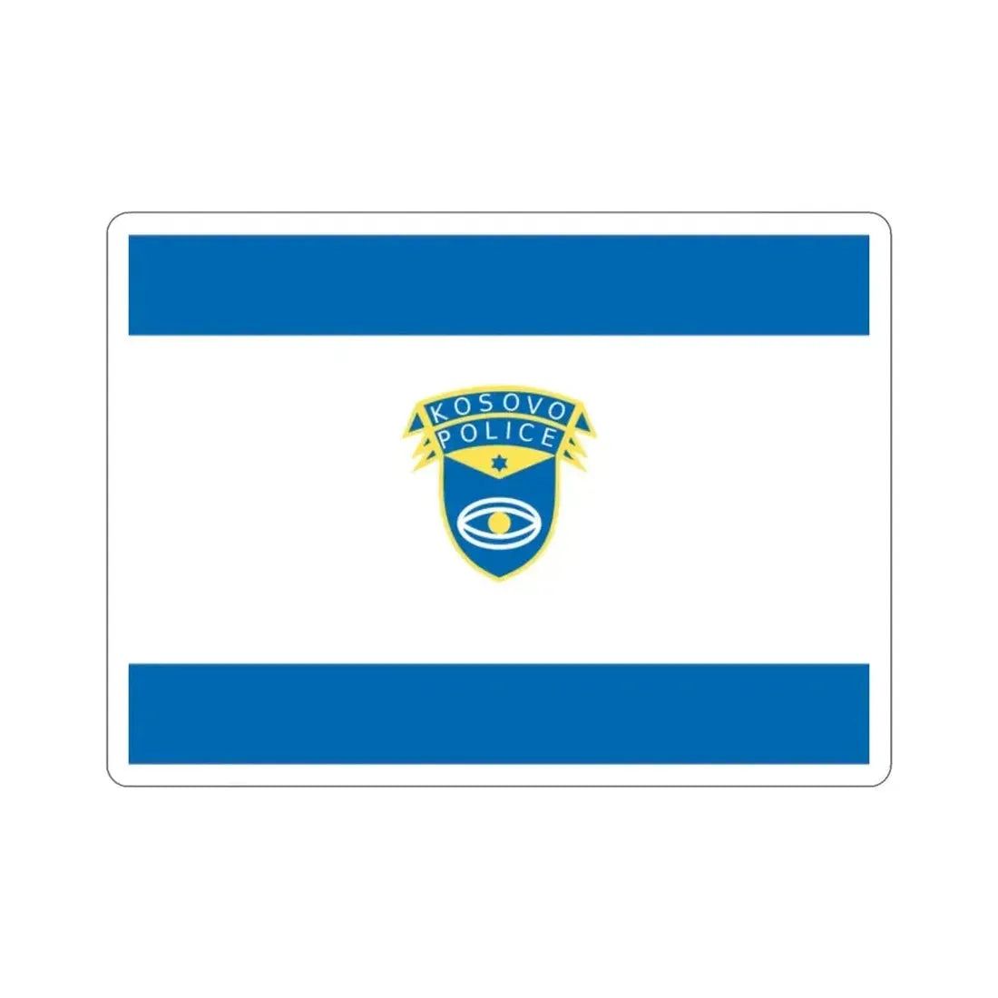 Flag of the Kosovo Police Service STICKER Vinyl Die-Cut Decal - The Sticker Space