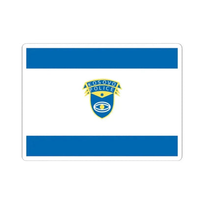Flag of the Kosovo Police Service - STICKER Vinyl Kiss-Cut Decal 2 Inch White - The Sticker Space