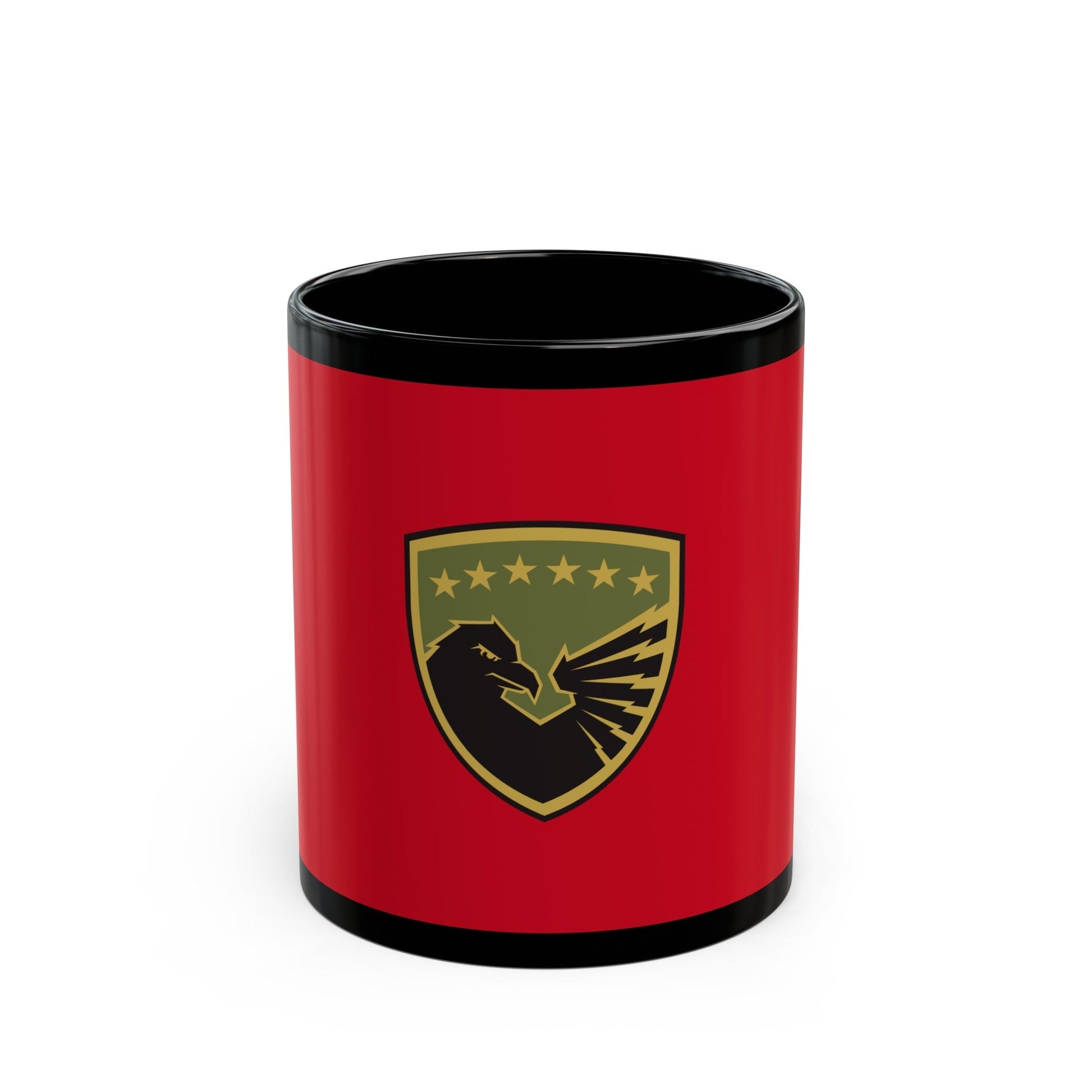 Flag of the Kosovo Security Force - Black Coffee Mug-11oz-The Sticker Space