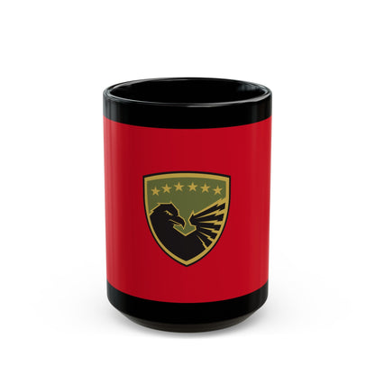 Flag of the Kosovo Security Force - Black Coffee Mug-15oz-The Sticker Space