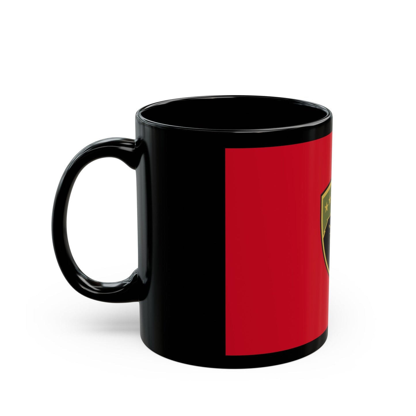 Flag of the Kosovo Security Force - Black Coffee Mug-The Sticker Space