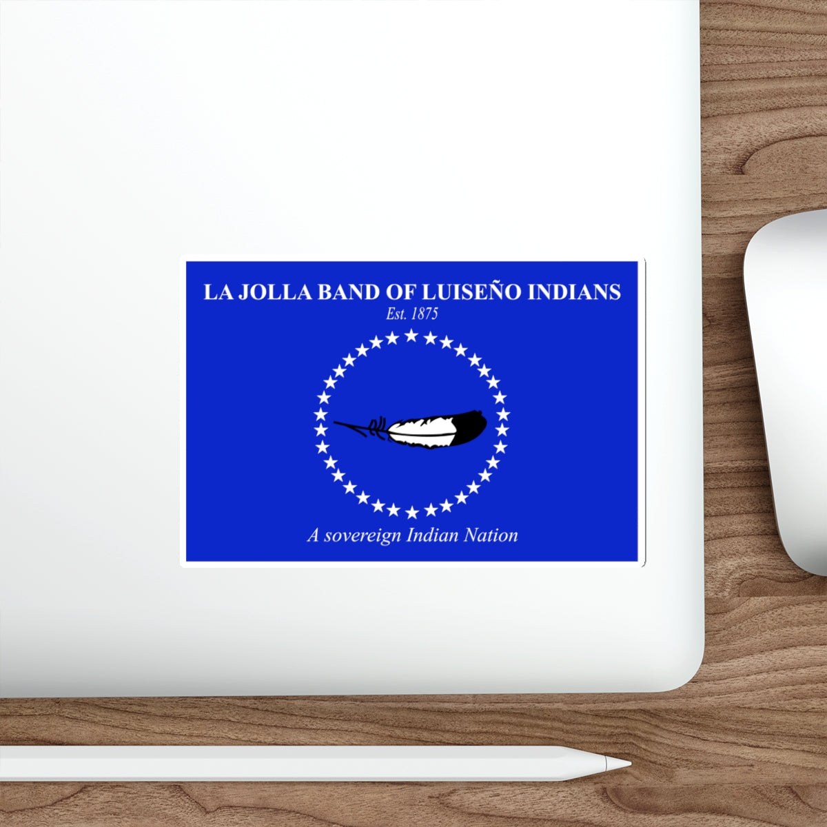 Flag of the La Jolla Band of Luiseño Indians STICKER Vinyl Die-Cut Decal-The Sticker Space