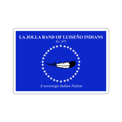 Flag of the La Jolla Band of Luiseño Indians STICKER Vinyl Die-Cut Decal-White-The Sticker Space