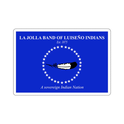 Flag of the La Jolla Band of Luiseño Indians STICKER Vinyl Die-Cut Decal-White-The Sticker Space