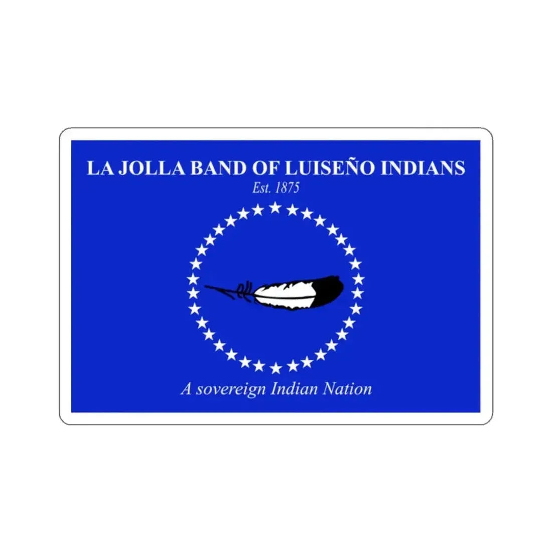 Flag of the La Jolla Band of Luiseño Indians STICKER Vinyl Die-Cut Decal - The Sticker Space