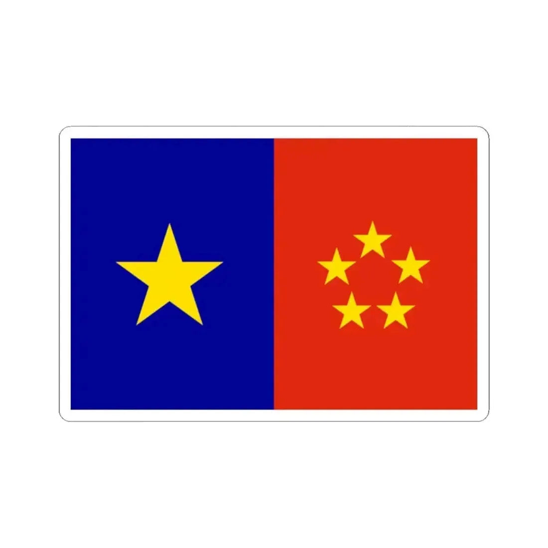 Flag of the Labour Party of Hong Kong (China) STICKER Vinyl Kiss-Cut Decal 2 Inch White - The Sticker Space