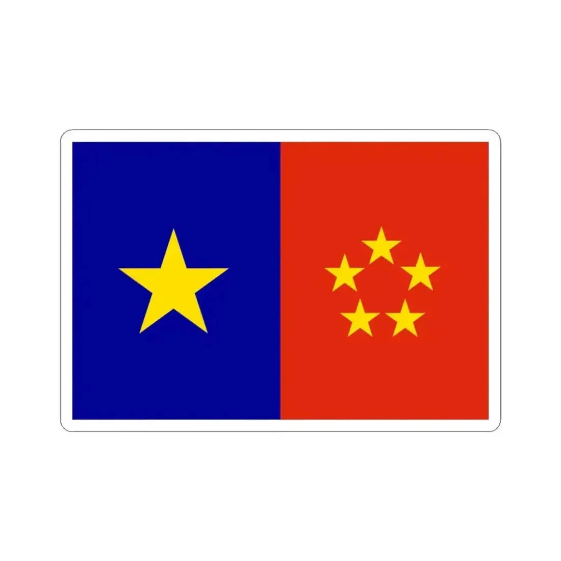 Flag of the Labour Party of Hong Kong (China) STICKER Vinyl Kiss-Cut Decal 3 Inch White - The Sticker Space