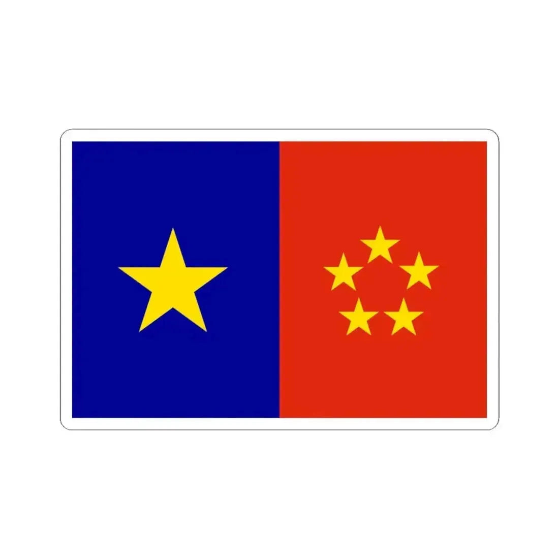 Flag of the Labour Party of Hong Kong (China) STICKER Vinyl Kiss-Cut Decal 4 Inch White - The Sticker Space