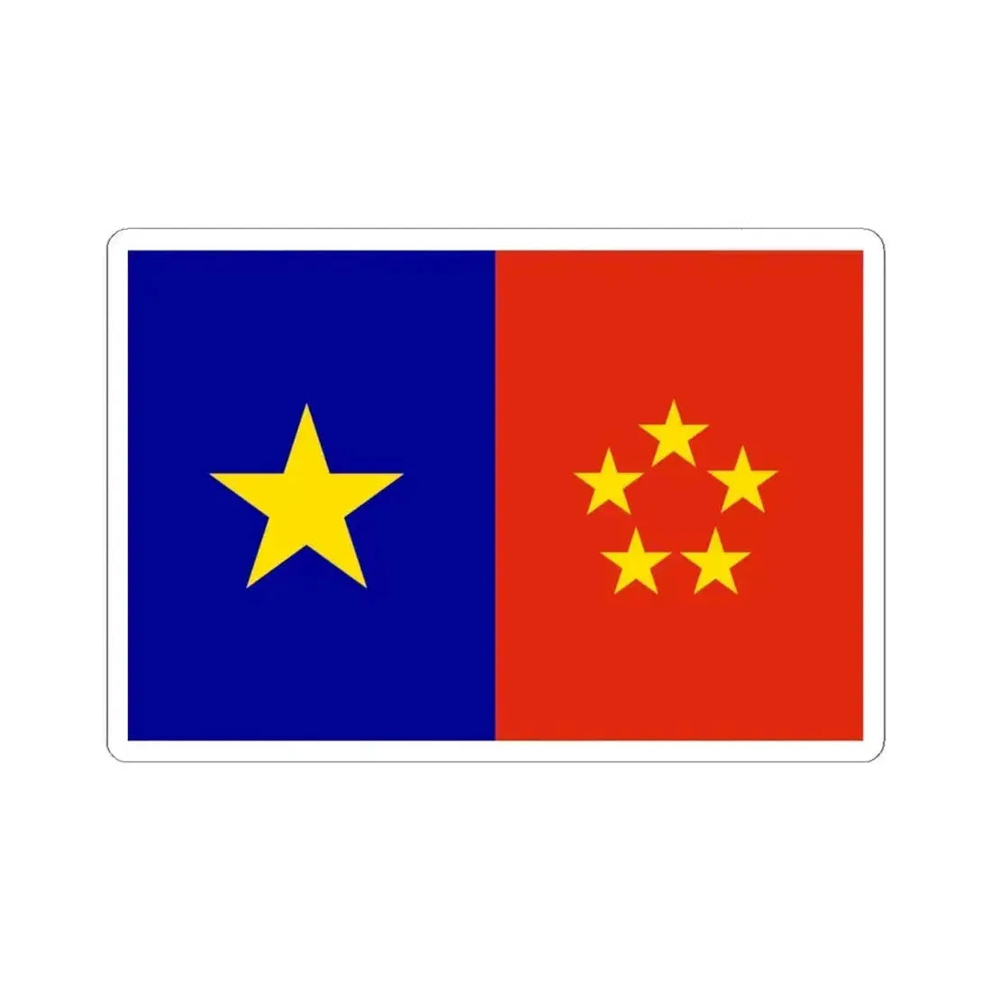 Flag of the Labour Party of Hong Kong (China) STICKER Vinyl Kiss-Cut Decal 6 Inch White - The Sticker Space