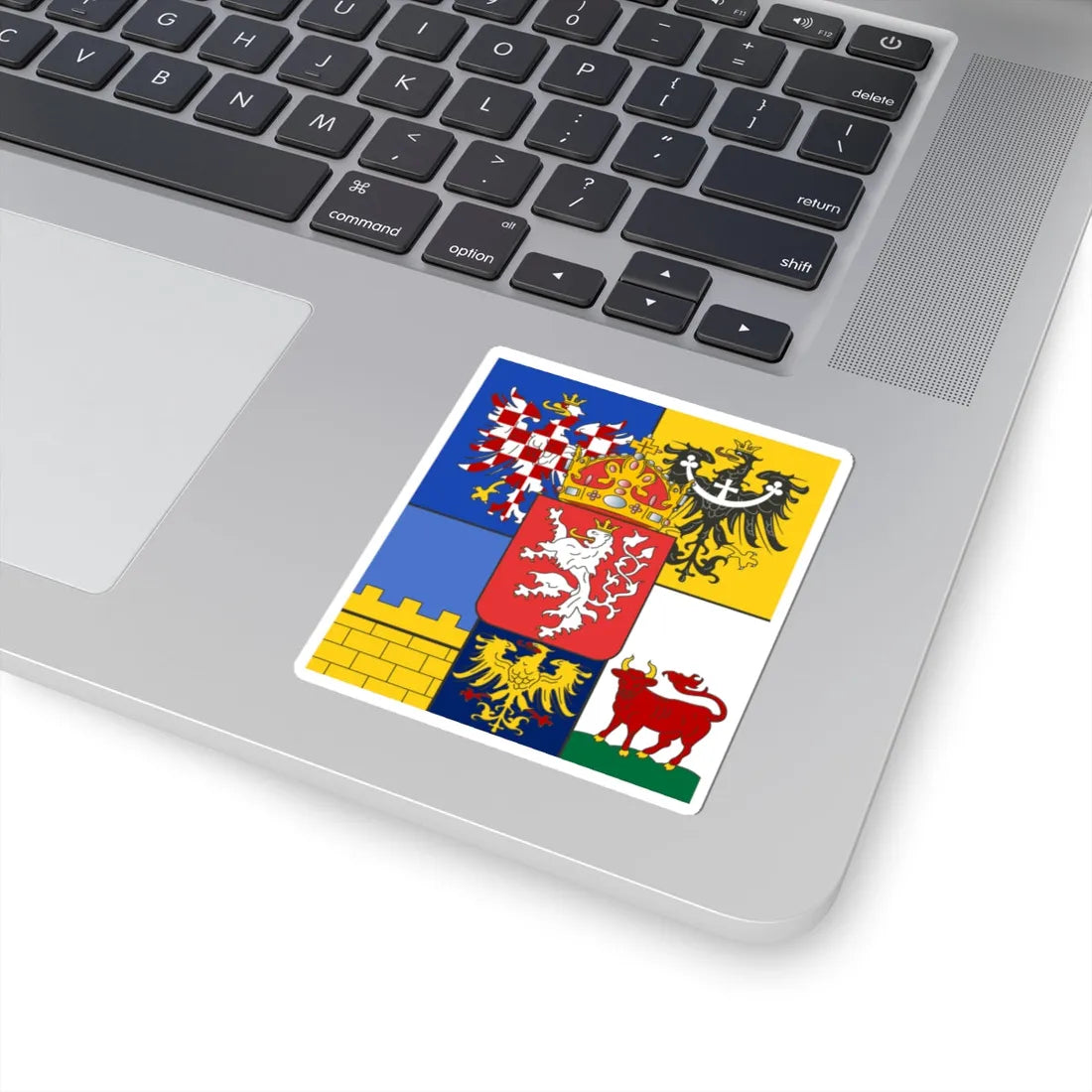 Flag of the lands of the Bohemian Crown (Czech Republic) (Coat of Arms) STICKER Vinyl Kiss-Cut Decal - The Sticker Space