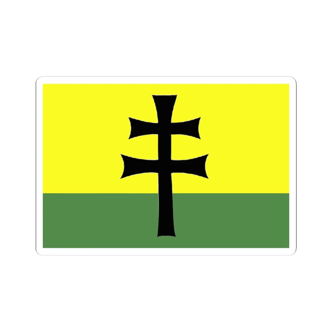 Flag of the Legion of Saint Stephen (Ukraine) STICKER Vinyl Kiss-Cut Decal 4 Inch White - The Sticker Space