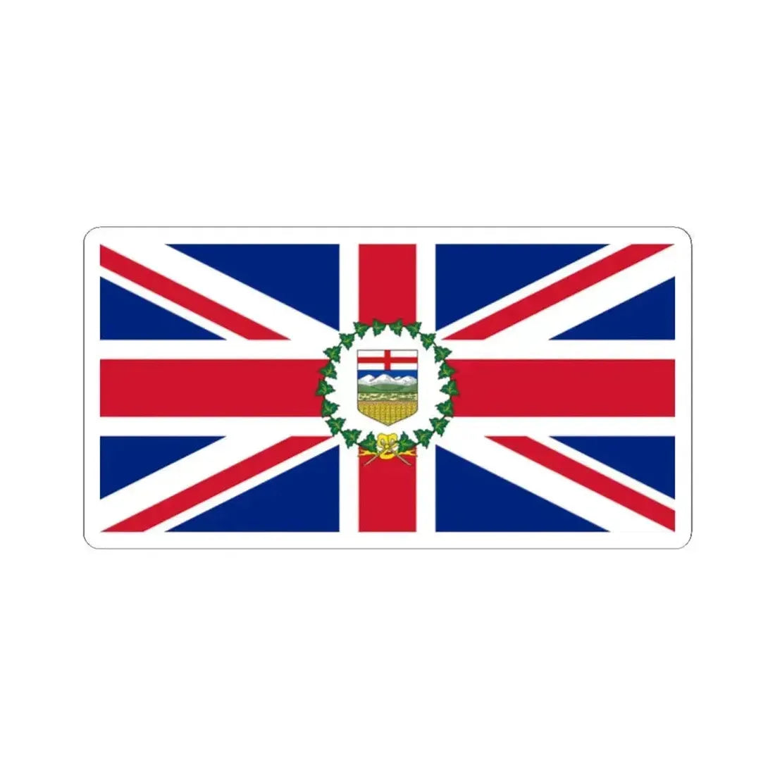 Flag of the Lieutenant-Governor of Alberta 1907-1981 (Canada) STICKER Vinyl Kiss-Cut Decal 2 Inch White - The Sticker Space