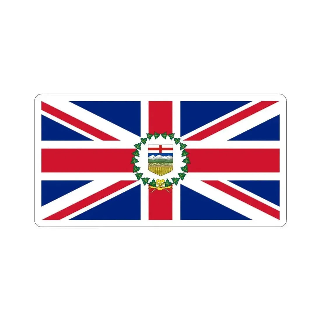 Flag of the Lieutenant-Governor of Alberta 1907-1981 (Canada) STICKER Vinyl Kiss-Cut Decal 6 Inch White - The Sticker Space